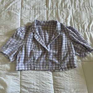 Lavender gingham top💜